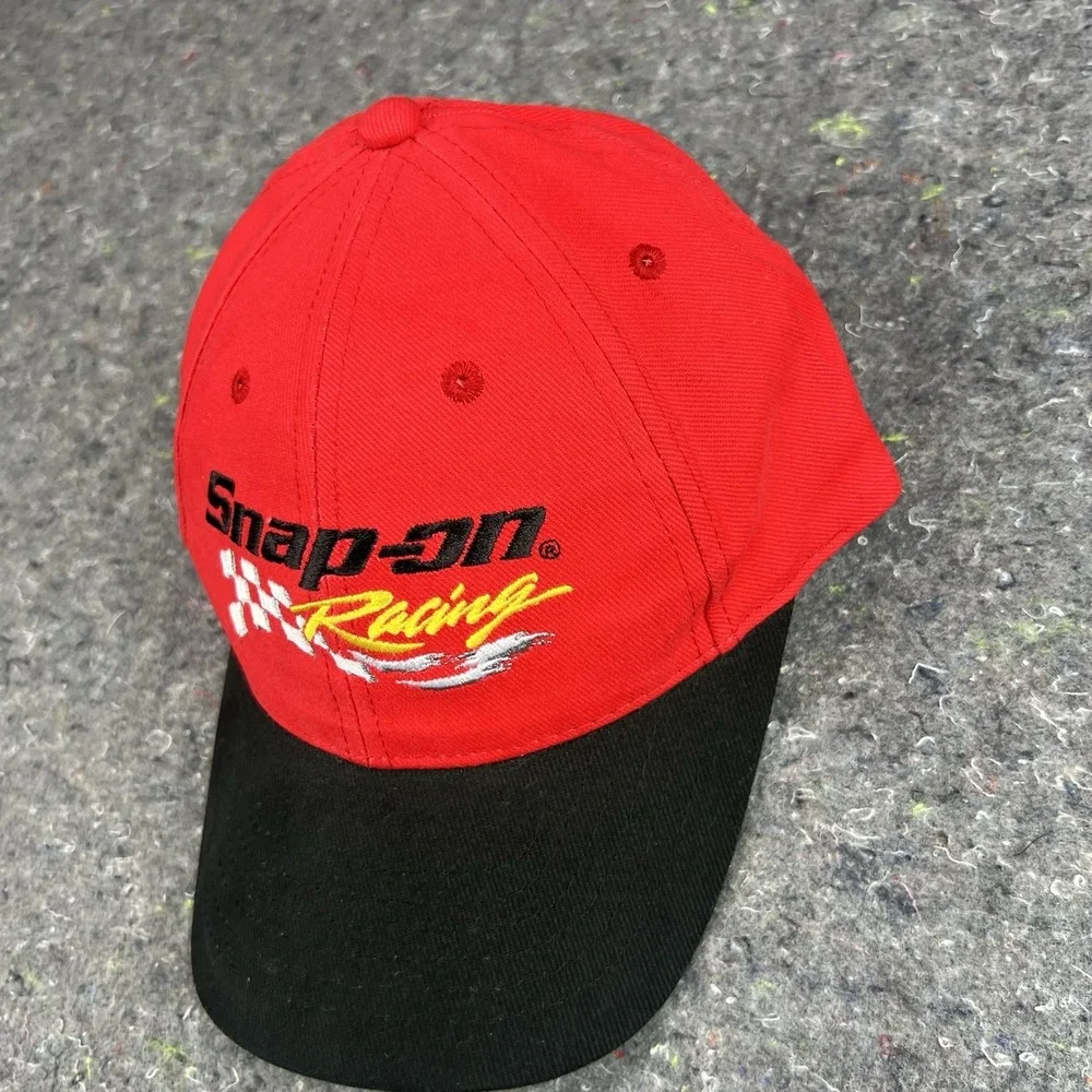 Snap-On Racing Adjustable Hat Cap Red Black Baseball Motorsports Used